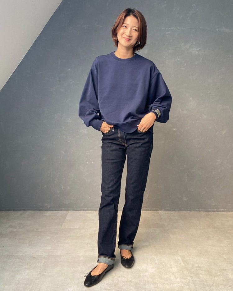 裏毛タックスリーブプルオーバー