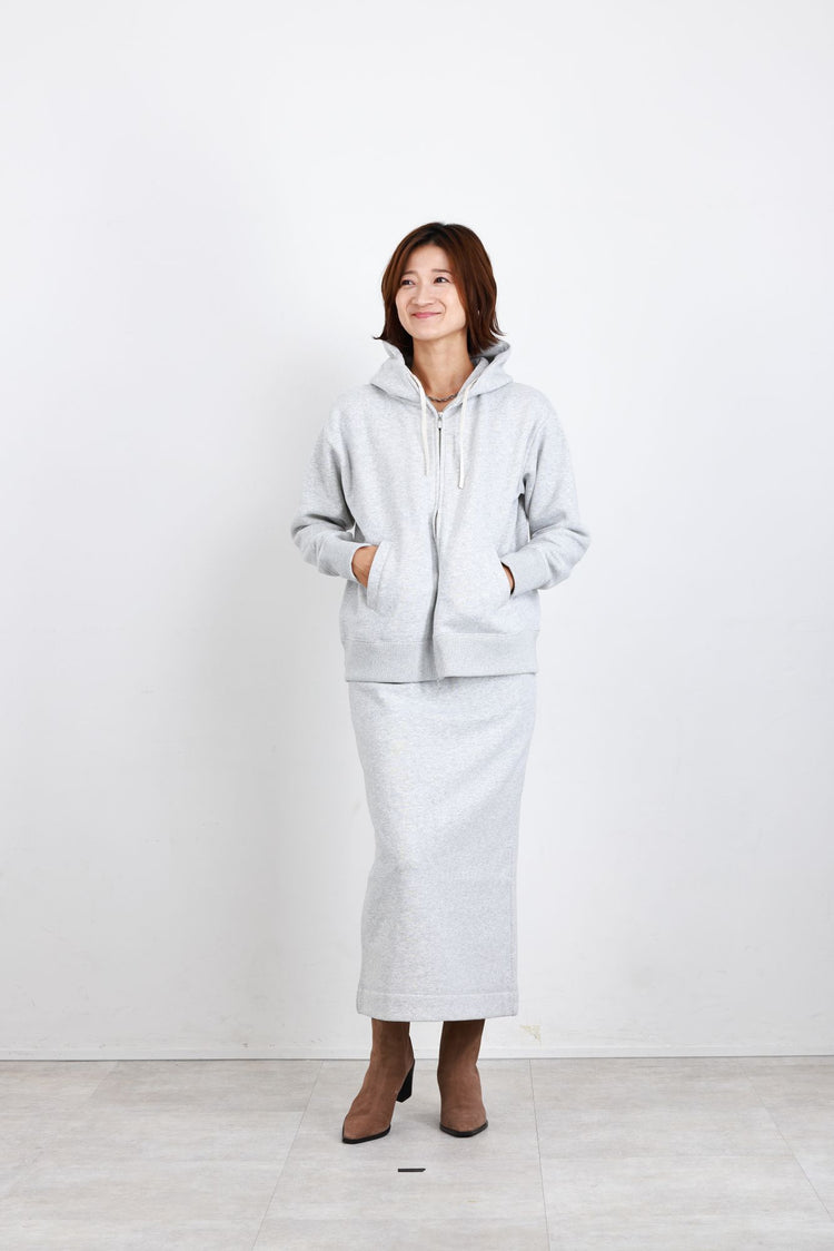 起毛裏毛フロントジップパーカー