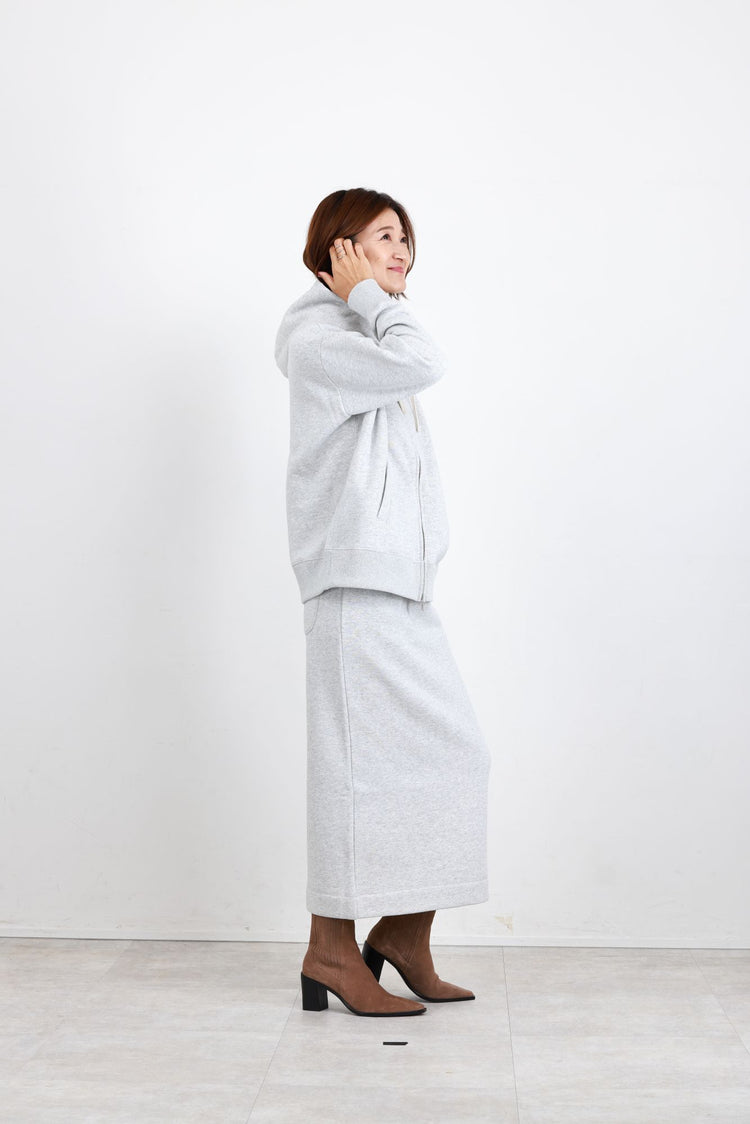 起毛裏毛フロントジップパーカー