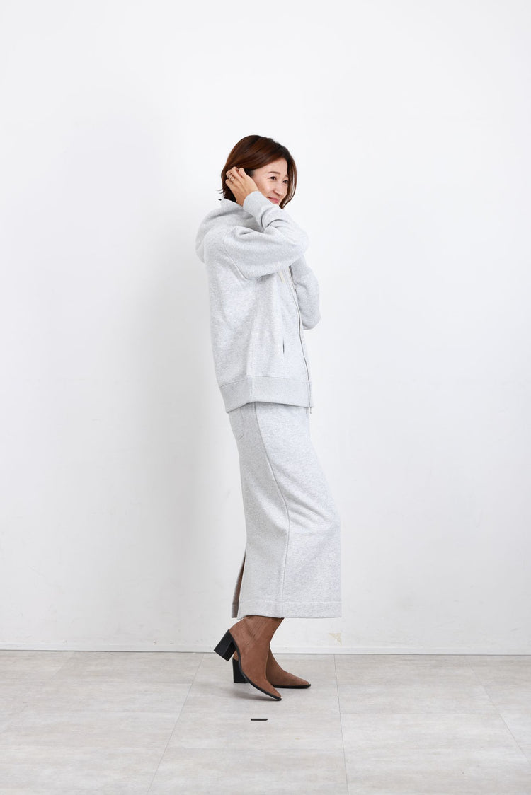 起毛裏毛フロントジップパーカー