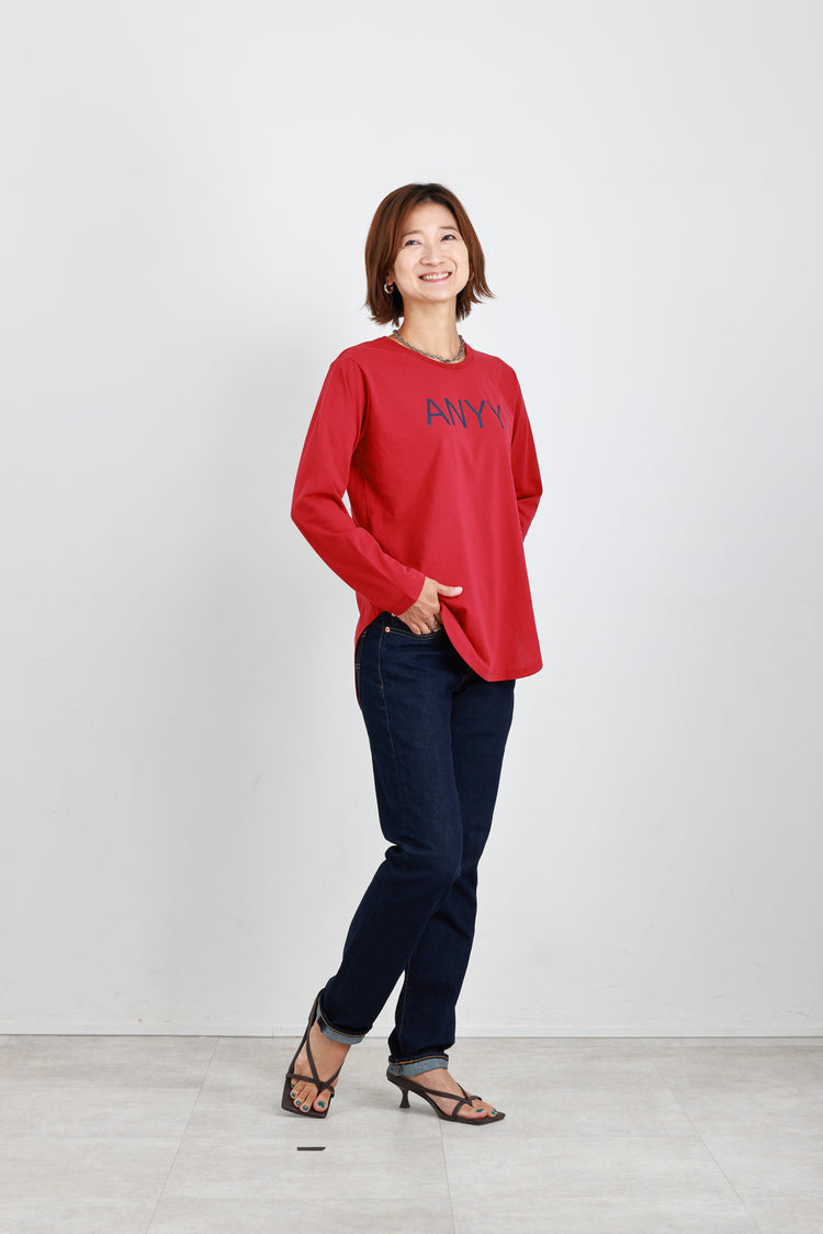 ANNYロゴ長袖Tシャツ