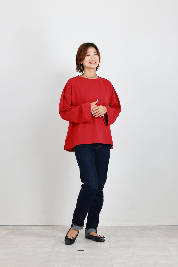 お洒落なフレアースリーブ デザインT