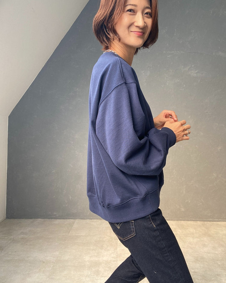 裏毛タックスリーブプルオーバー