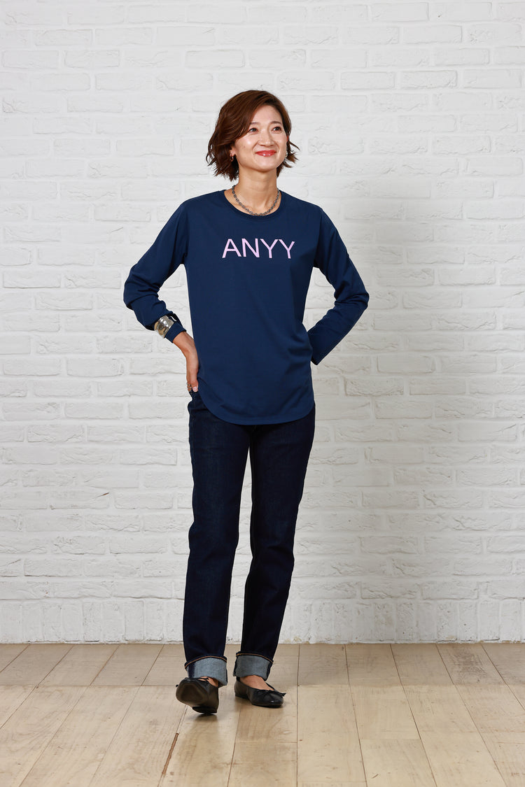 ANNYロゴ長袖Tシャツ