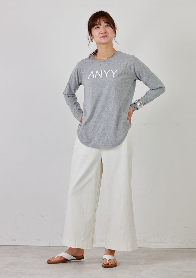 ANNYロゴ長袖Tシャツ