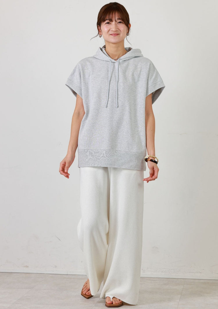 裏毛ノースリーブフーディー