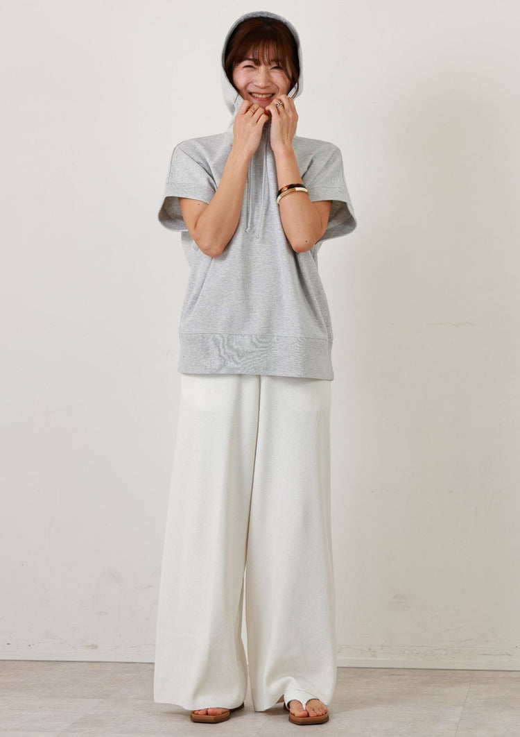 裏毛ノースリーブフーディー