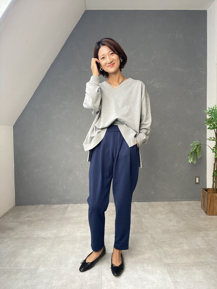 裏毛タックパンツ