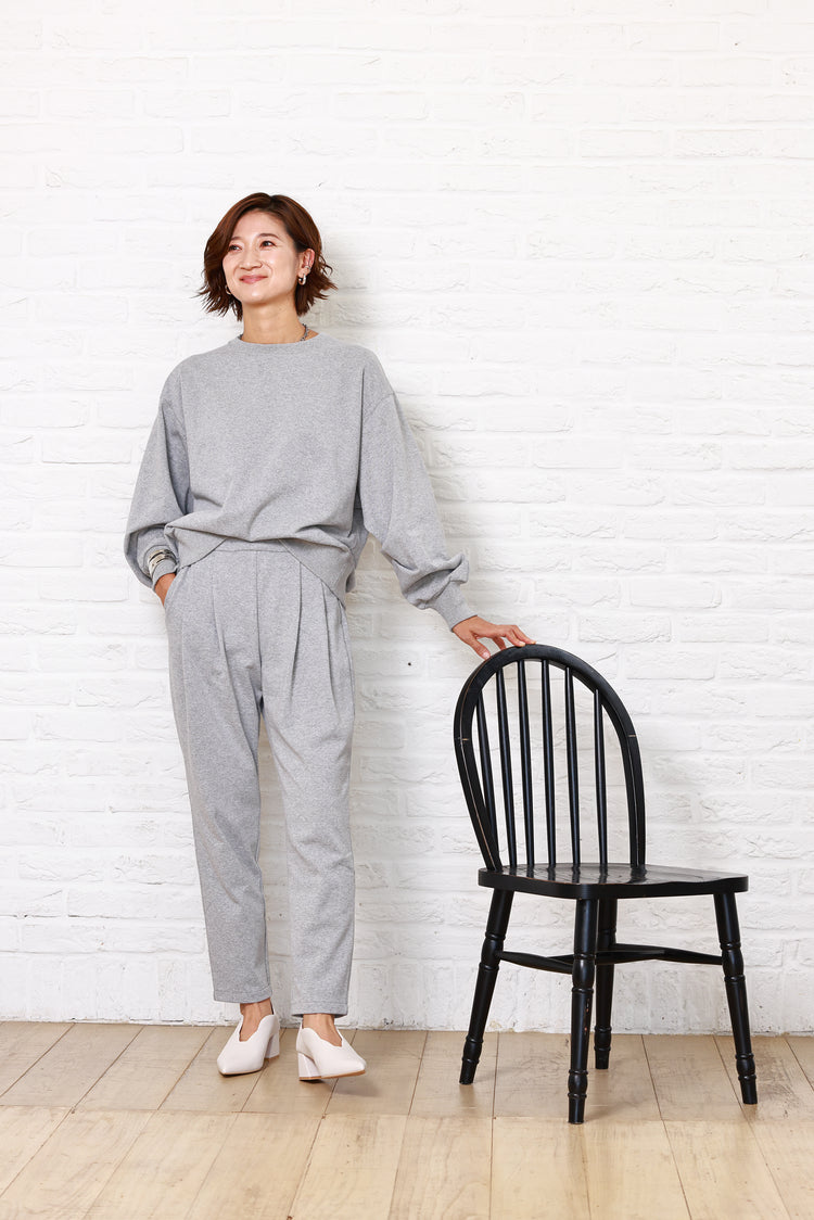 裏毛タックスリーブプルオーバー