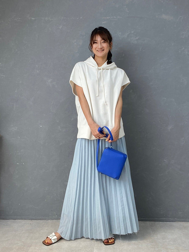 裏毛ノースリーブフーディー