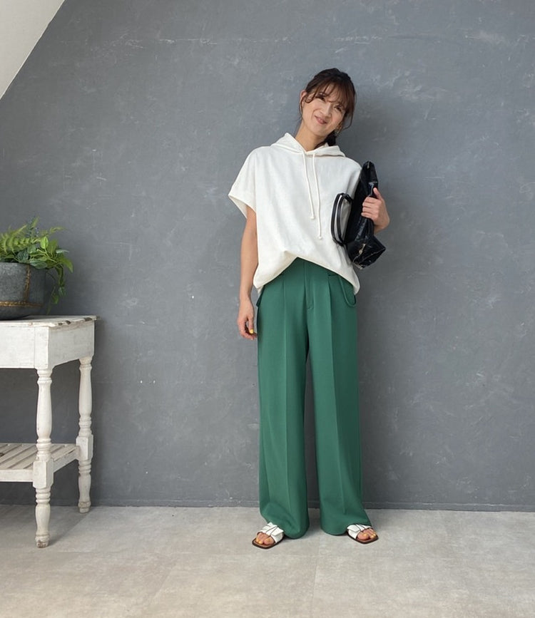 裏毛ノースリーブフーディー