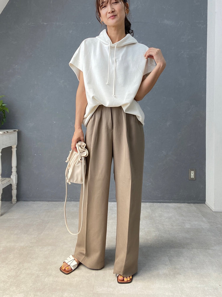 裏毛ノースリーブフーディー