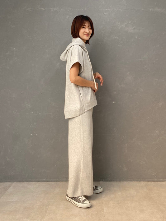 裏毛フレンチ袖ビッグフーディー