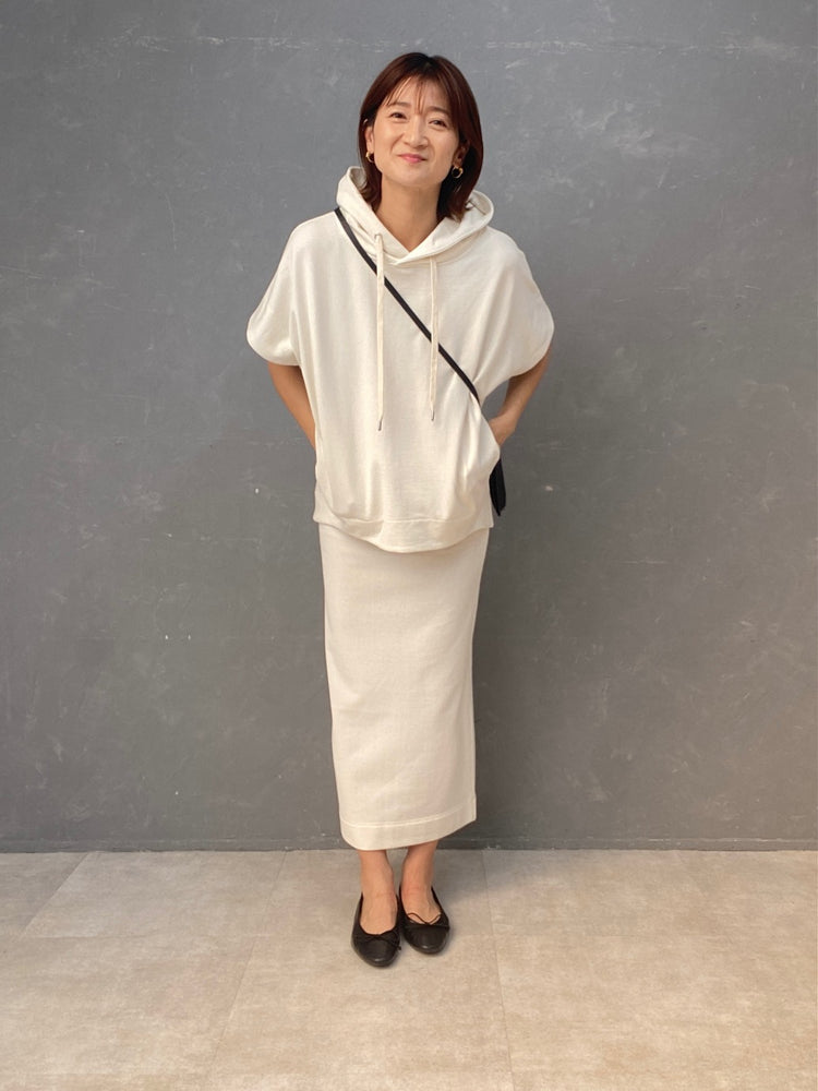 裏毛フレンチ袖ビッグフーディー