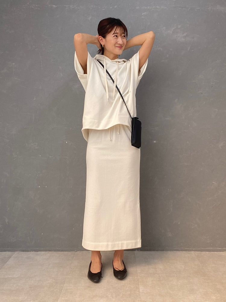 裏毛フレンチ袖ビッグフーディー