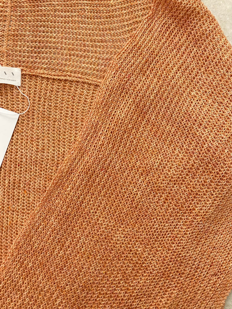 麻のカーデ風ショール