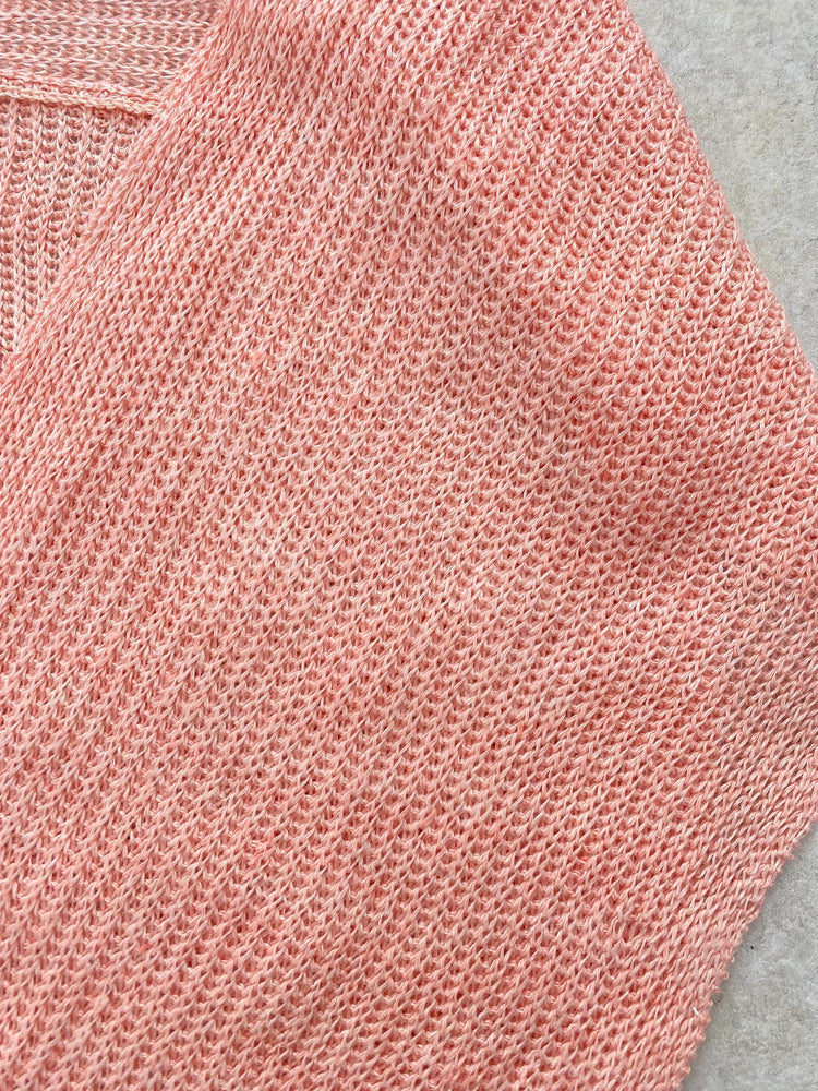 麻のカーデ風ショール