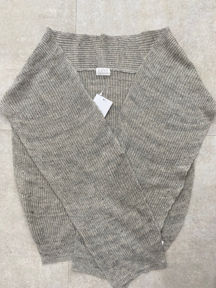 麻のカーデ風ショール