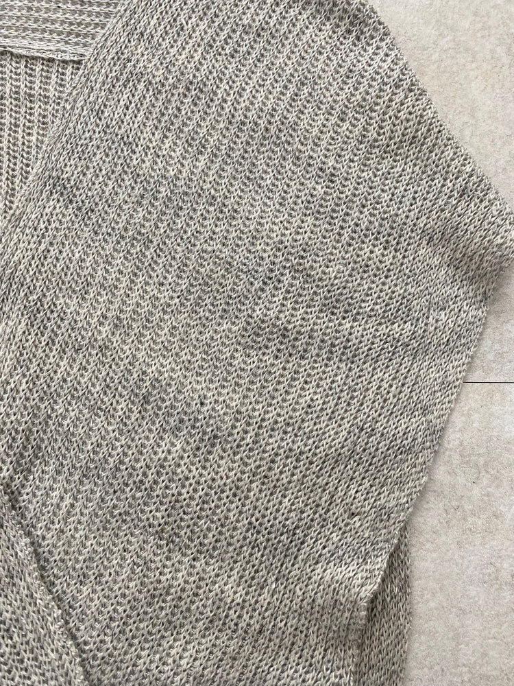 麻のカーデ風ショール