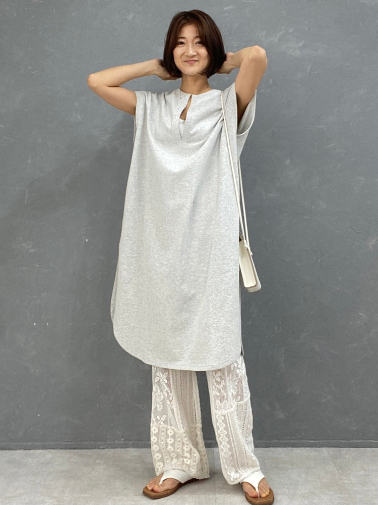 裏毛カフタンドレス