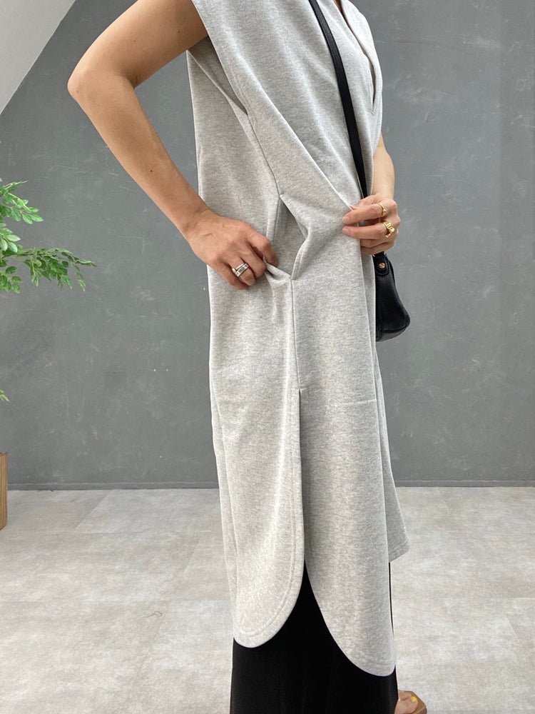 裏毛カフタンドレス