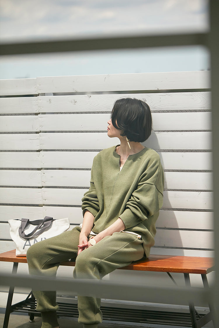 オーバーサイズニットプルオーバー