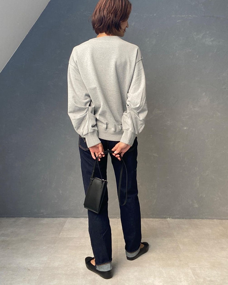 裏毛タックスリーブプルオーバー