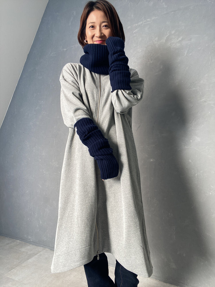 カシミヤ混のフワフワネックウォーマー