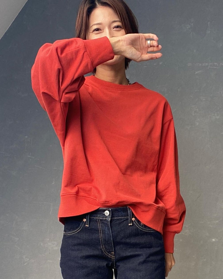 裏毛タックスリーブプルオーバー